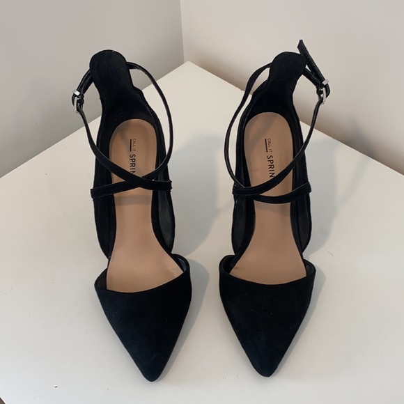 Call it spring black ankle strap heels - Picture 4 of 5